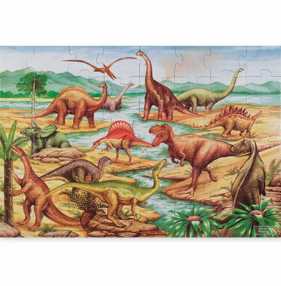 Puslespil til gulv - Dinosaurer