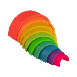 Regnbue i silikone - Neon, 10 dele