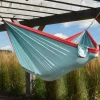 Rejsehængekøje dobbelt (nylon) - Lyseblå
