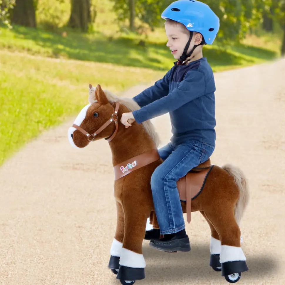 Rid Selv - Hest, lysebrun m. hvid blis, Medium