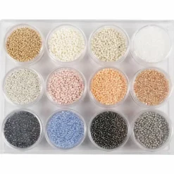 Rocaiperler Ø1,7 mm - Douce, 12 x 15 gr.