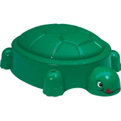 Sandkasse i plast - Skildpadde m. låg, grøn