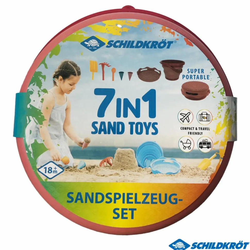 Sandleg - Spandsæt med 7 dele - Rød