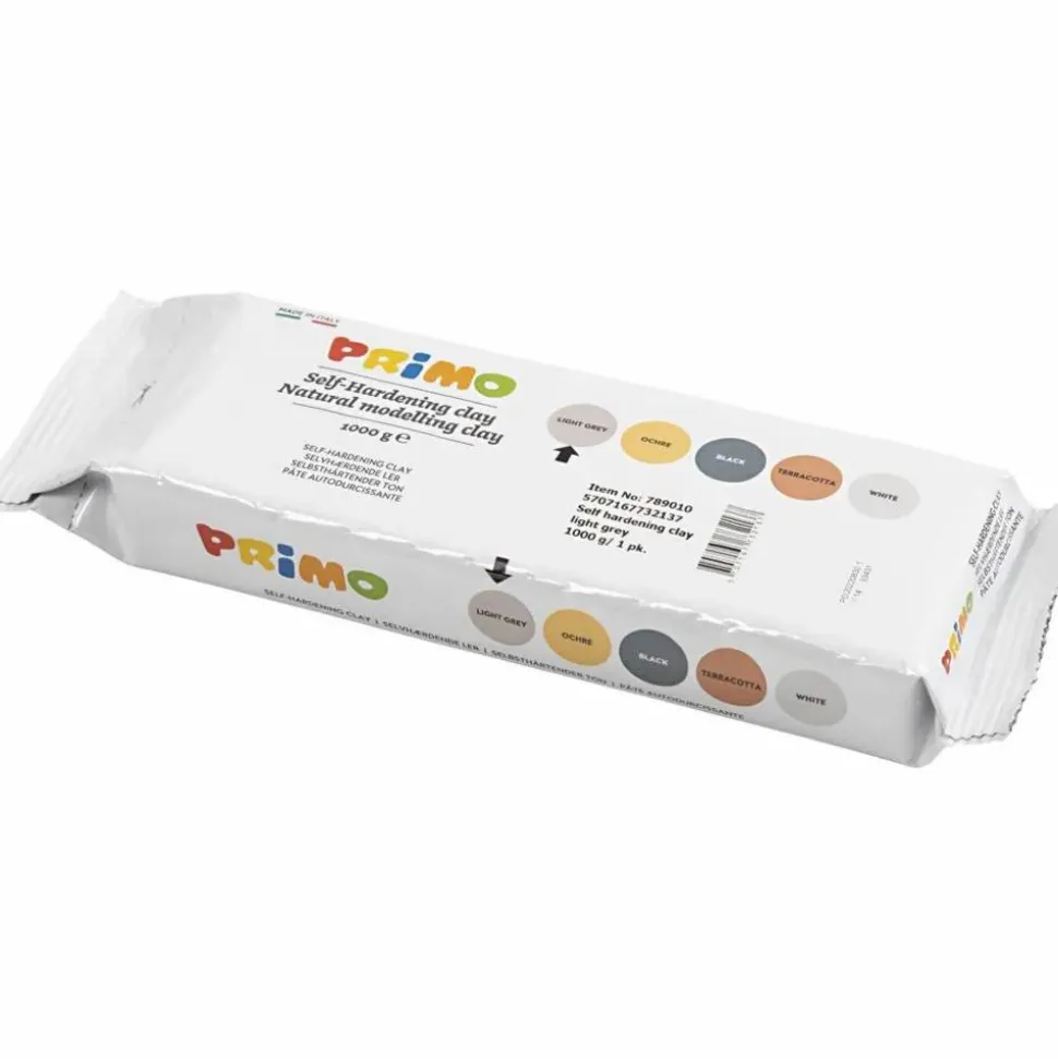 Selvhærdende ler - Lysegrå, 1 kg.