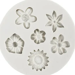 Silikoneform - Blomstermix, 6 motiver