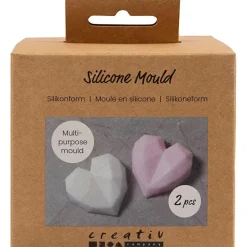 Silikoneform - Facethjerte, 2 stk
