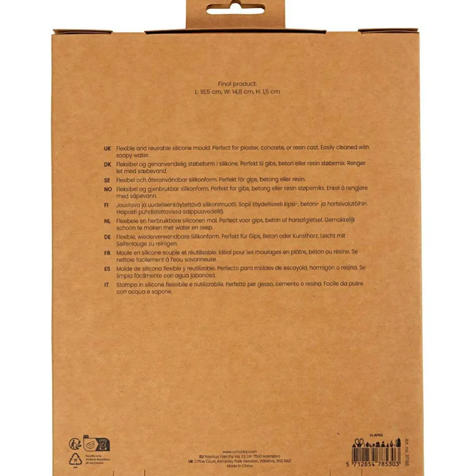 Silikoneform - Gingko blad, 1 stk