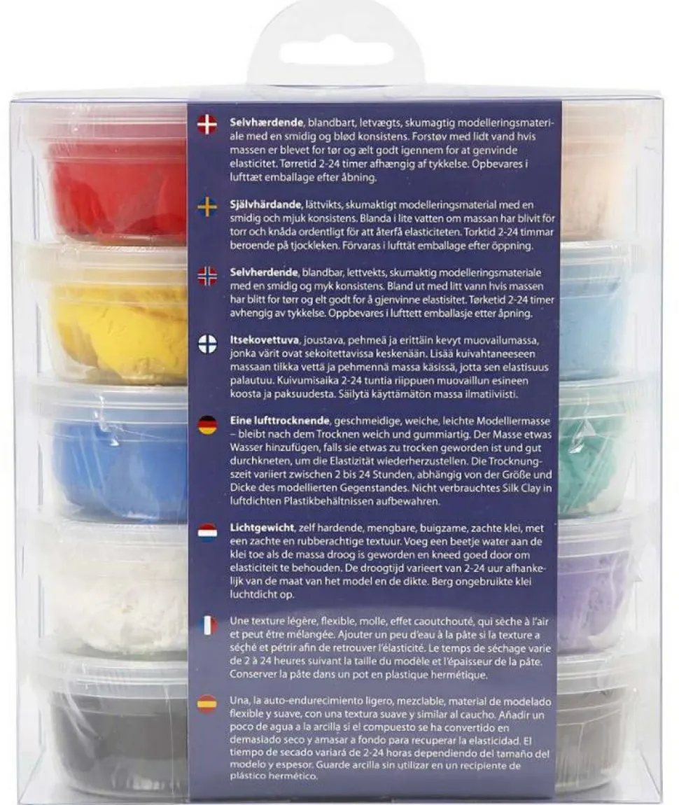Silk Clay 10 x 40 gr. - Basisfarver