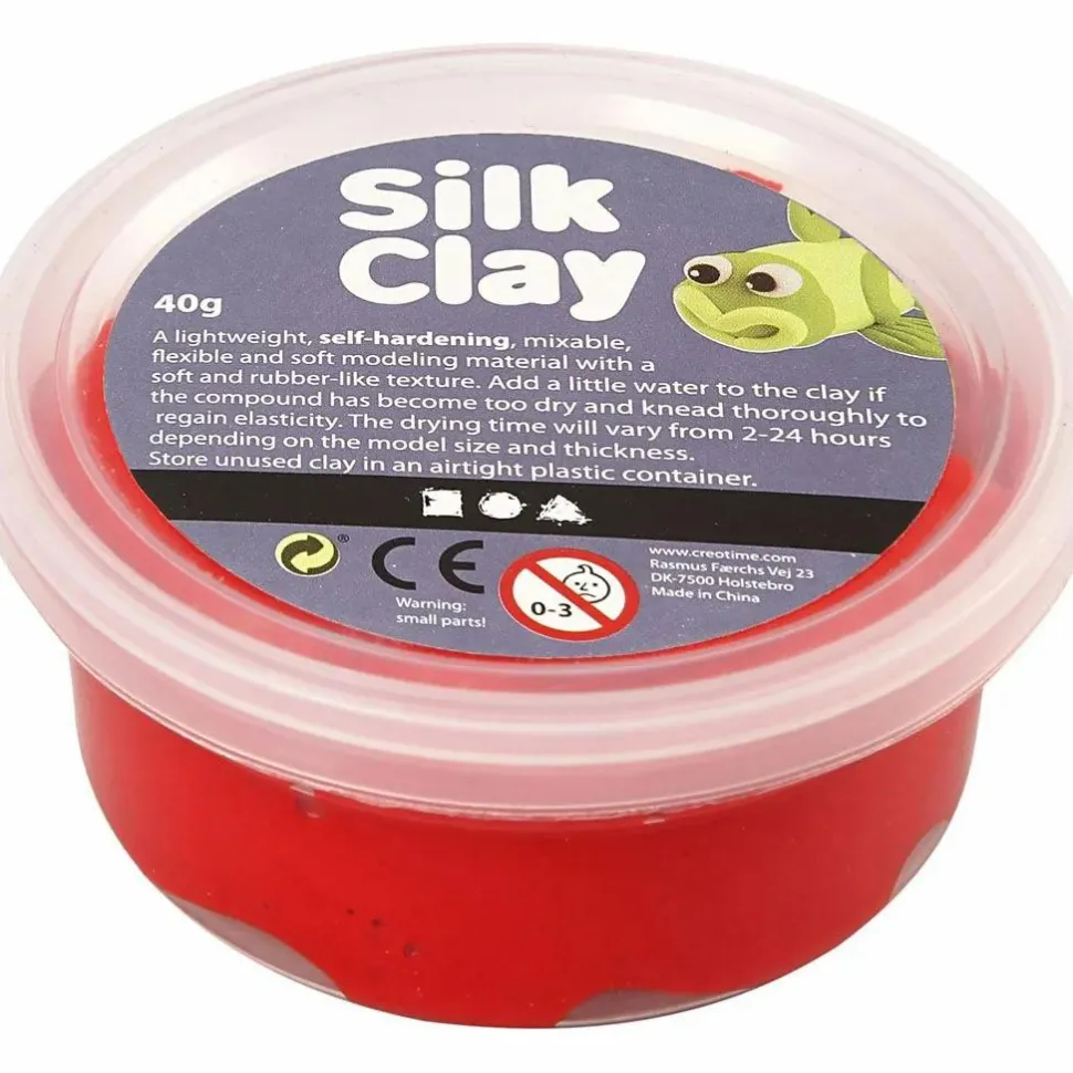 Silk Clay 1 x 40 gr. - Rød