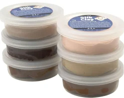 Silk Clay 6 x14 gr. - Beige og brune farver