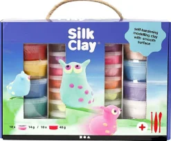 Silk Clay i gaveæske, 28 bøtter + værktøj