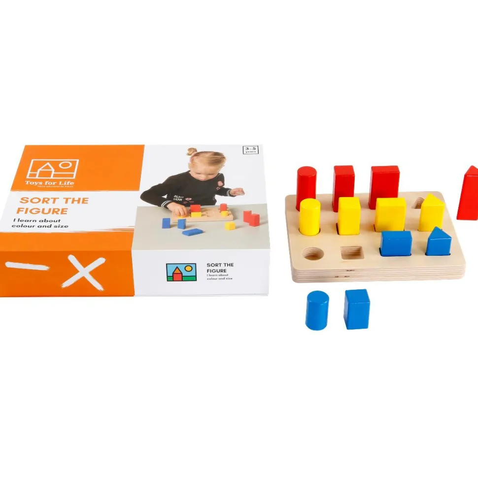 Sorter figurerne - Lær om farve og størrelse