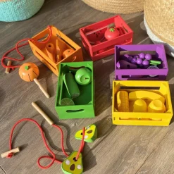 Sorter i kasser - Grøntsager og frugter