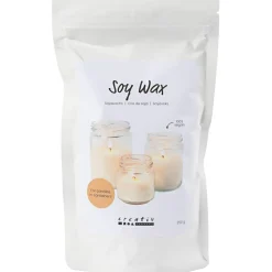 Soyavoks til lys i beholdere - Creme, 250 gr.
