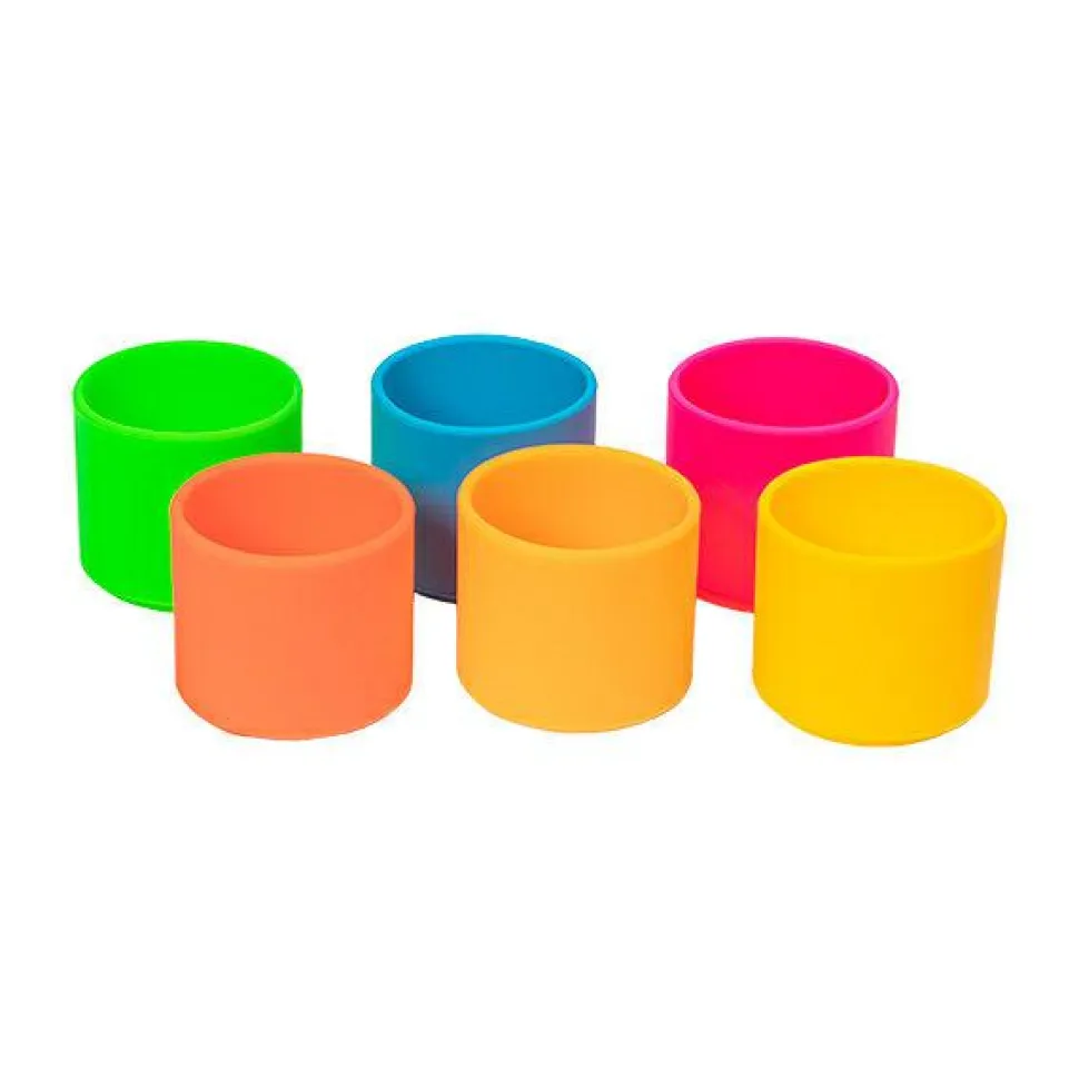 Stablekopper i silikone - Neon, 6 stk