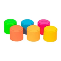 Stablekopper i silikone - Neon, 6 stk