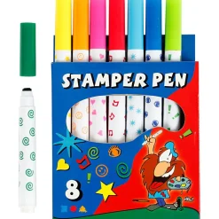 Stempeltusser - Ass. farver, 8 stk