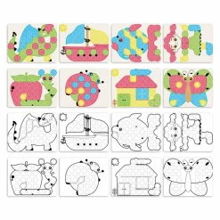 Stiftmosaik - FantaColor Junior Pastel, 58 stk