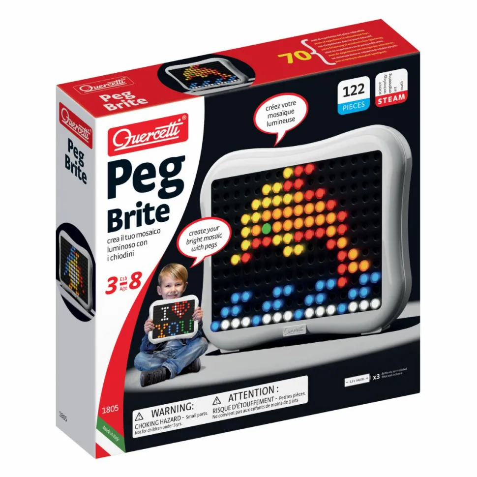 Stiftmosaik med LED - Peg Brite, 122 stk