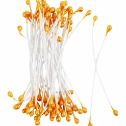 Støvdragere til papirblomster - Orange, 100 stk