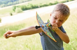 Svævefly med elastikker