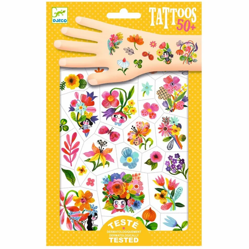 Tatoveringer - Farvestrålende blomster