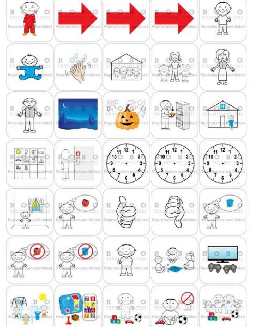 Time Timer - Magnetiske piktogrammer, Hverdag