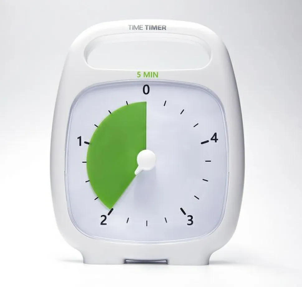 Time Timer PLUS Hvid (14x18 cm.) - 5 min.