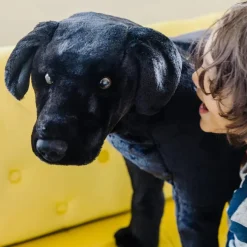 Tøjdyr i plys - Labrador, sort