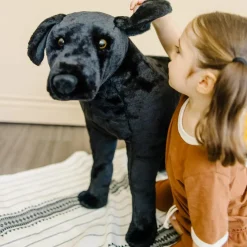 Tøjdyr i plys - Labrador, sort
