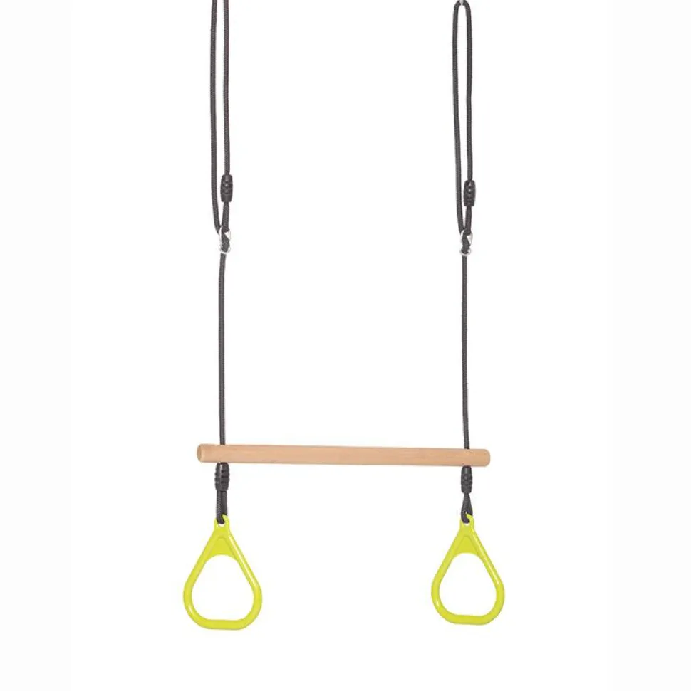 Trapezgynge m. ringe - Lime (sort reb)
