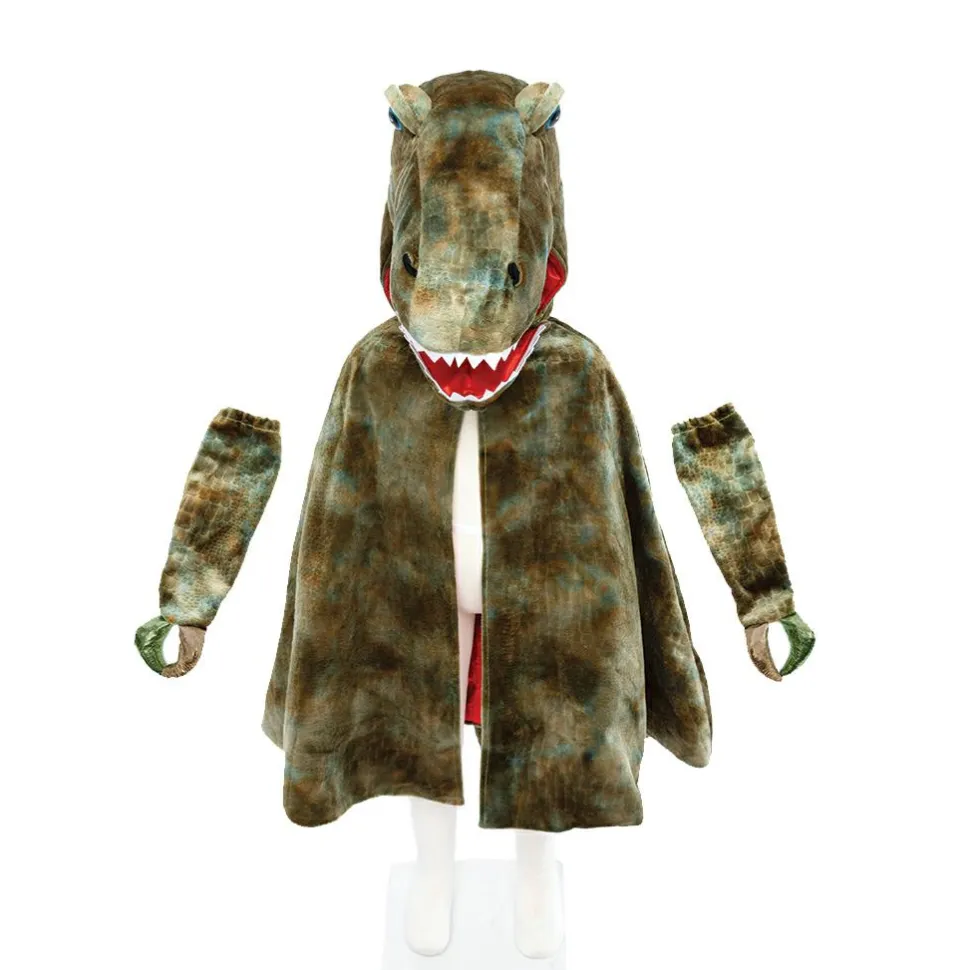 T-Rex kappe m. klør - Grøn, str. 4-6 år