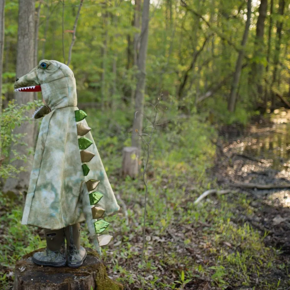 T-Rex kappe m. klør - Grøn, str. 4-6 år