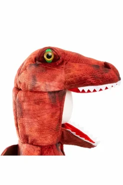 T-Rex kappe med klør - Rød, str. 4-6 år