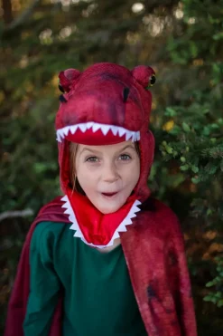 T-Rex kappe med klør - Rød, str. 4-6 år