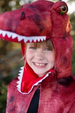 T-Rex kappe med klør - Rød, str. 4-6 år
