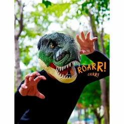 T-rex maske med lys og lyd