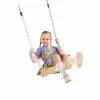 Trægynge 44 x 17,5 cm - 6 meter (beige reb)