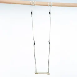 Trægynge 44 x 17,5 cm - 6 meter (beige reb)