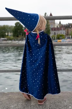 Troldmandskappe m. stjerner, str. 4-6 år