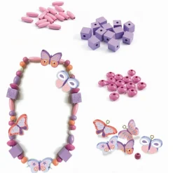 Træperler - Sommerfugle, 450 stk.