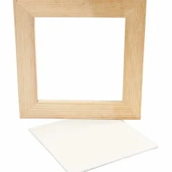 Træramme m. malerplade (20,8 x 20,8 cm)
