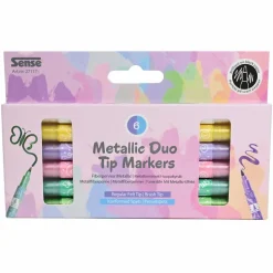 Twin Markers - Metallic, 6 stk