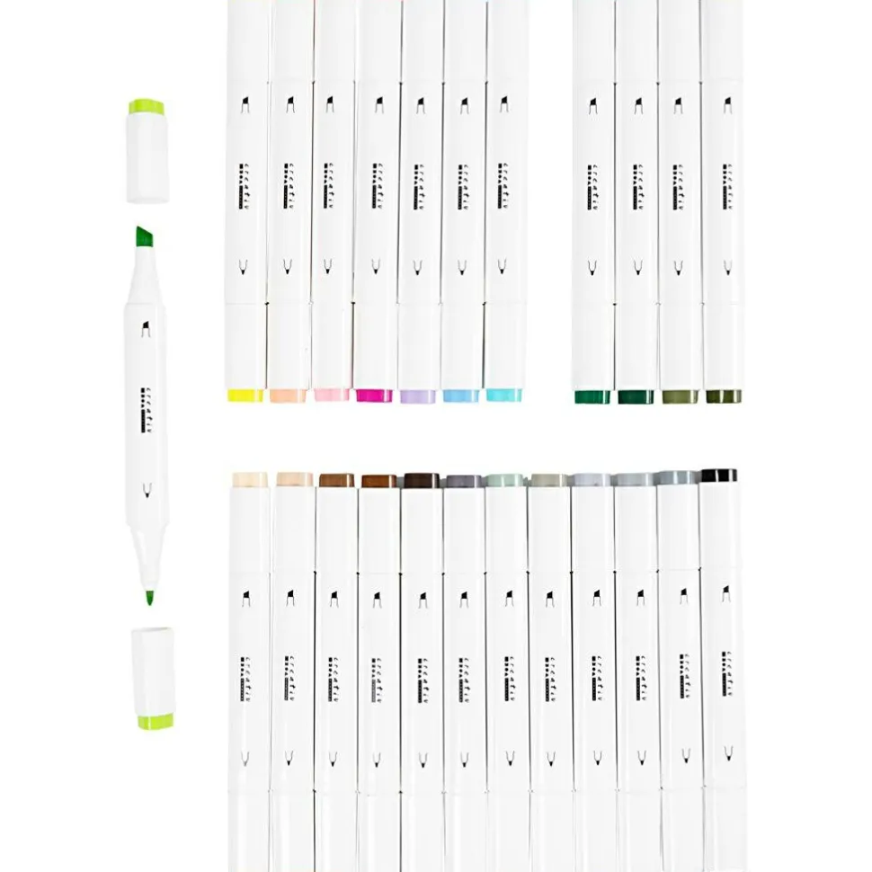 Twin Markers - Natur & pastel, 24 stk