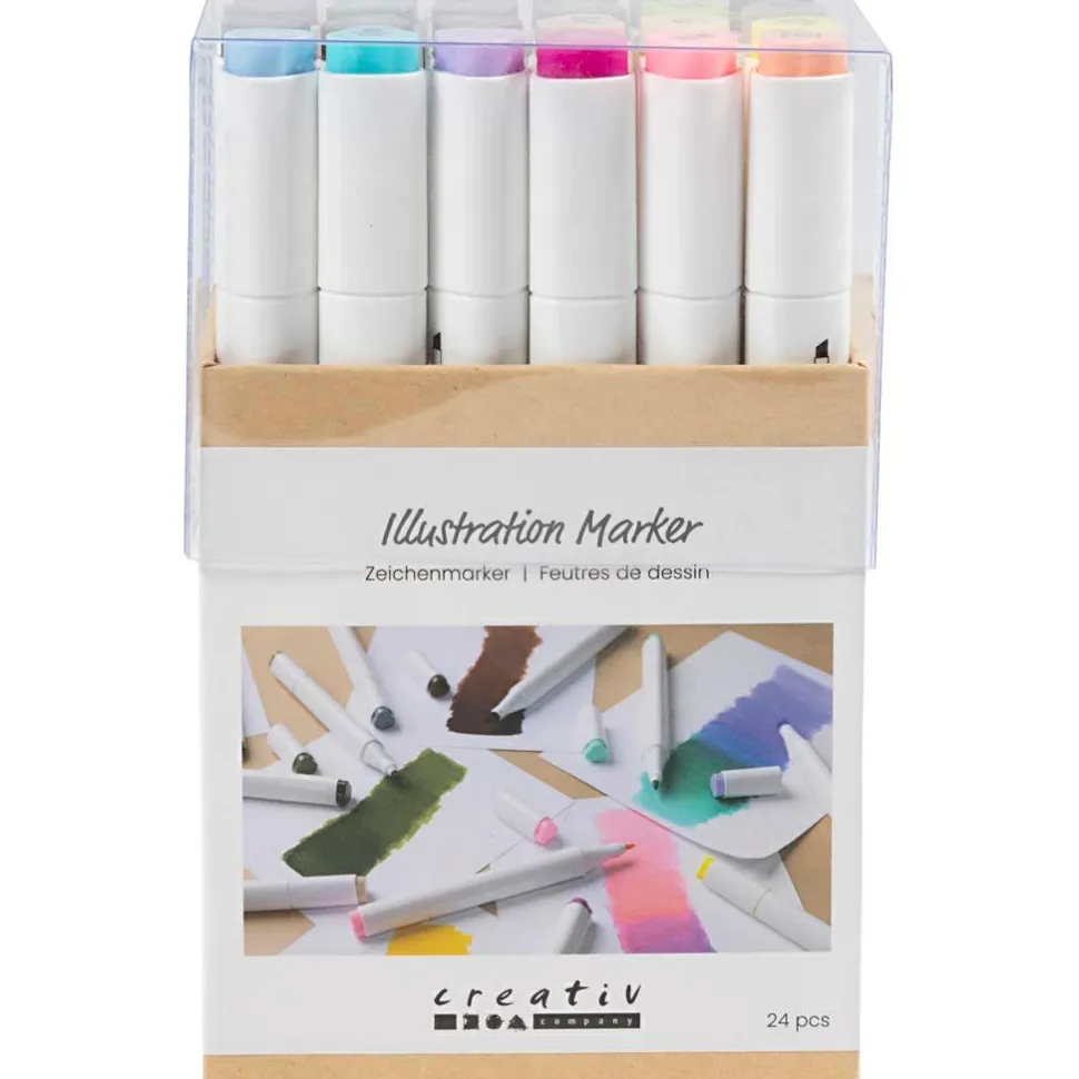 Twin Markers - Natur & pastel, 24 stk