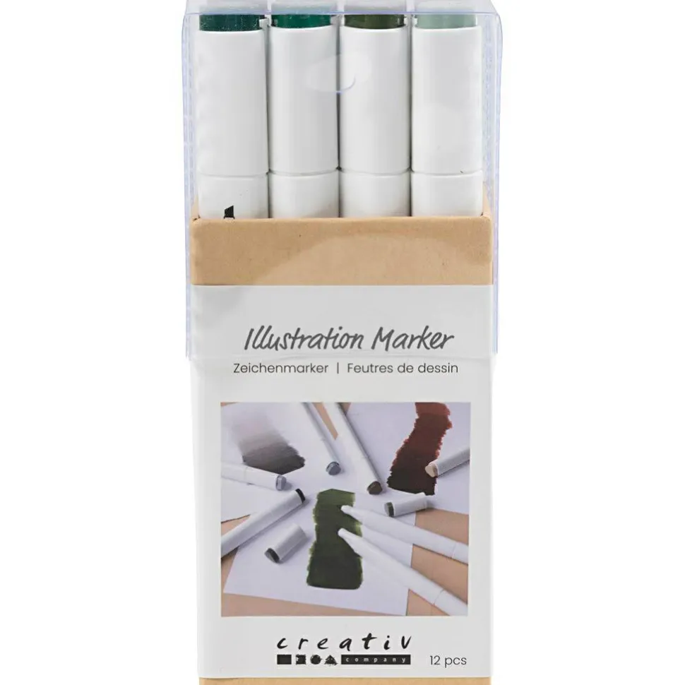 Twin Markers - Natur, 12 stk