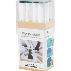 Twin Markers - Natur, 12 stk