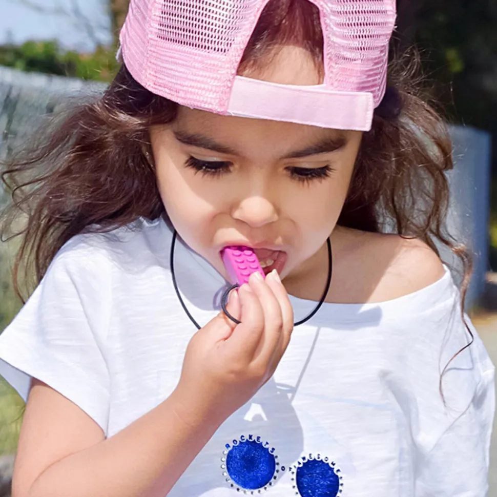 Tyggesmykke, Brik m. tekstur - Hård