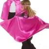 Vendbar kappe - Pink/sølv superhelt, str. 3-7 år
