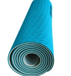 Yogamåtte 183 x 61 cm - Blå/Grå